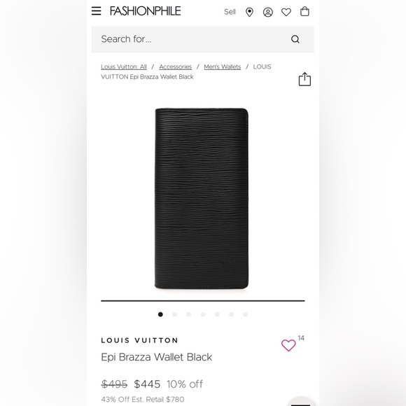 Louis Vuitton Black Epi Leather Brazza Wallet - Picture 8 of 8